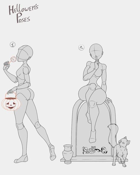 Drawing Poses Halloween, New Years Poses Drawing, Drawing Reference Poses Halloween, Halloween Art Pose Reference, Vs Poses Drawing, Celebration Poses Drawing, Drawing Reference Halloween, Holiday Pose Reference, Halloween Drawings Reference