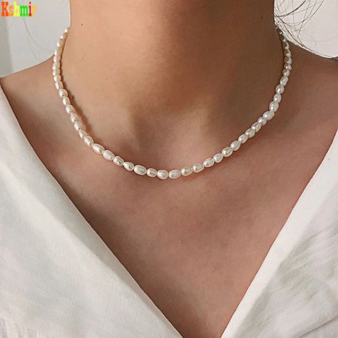 Classic Pearl Necklace, Water Pearl Necklace, Choker Necklace Designs, Natural Pearl Necklace, Real Pearl Necklace, Baroque Pearl Necklace, Pearl Choker Necklace, Freshwater Pearl Necklace, Pearl Types