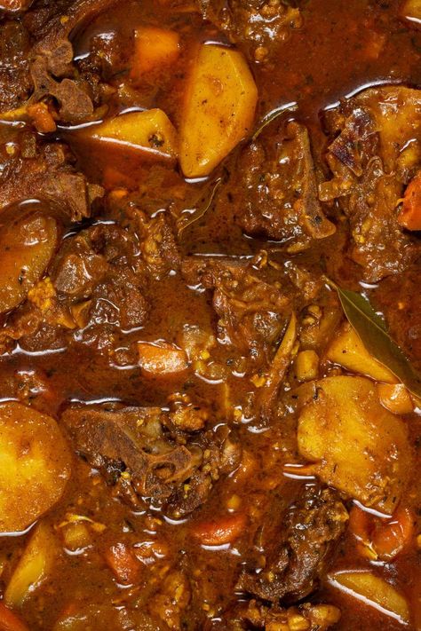 Slow Cooker Goat Stew - Easy Peasy Slow Cook Goat Recipes Meat Slow Cooker, Slow Cooker Goat Recipes, Stew Goat Meat Recipe, Crockpot Goat Recipe, Goat Pepper Soup, Goat Cubes Recipe, Goat Stew Slow Cooker, Goat Meat Stew, How To Cook Goat Meat Recipes