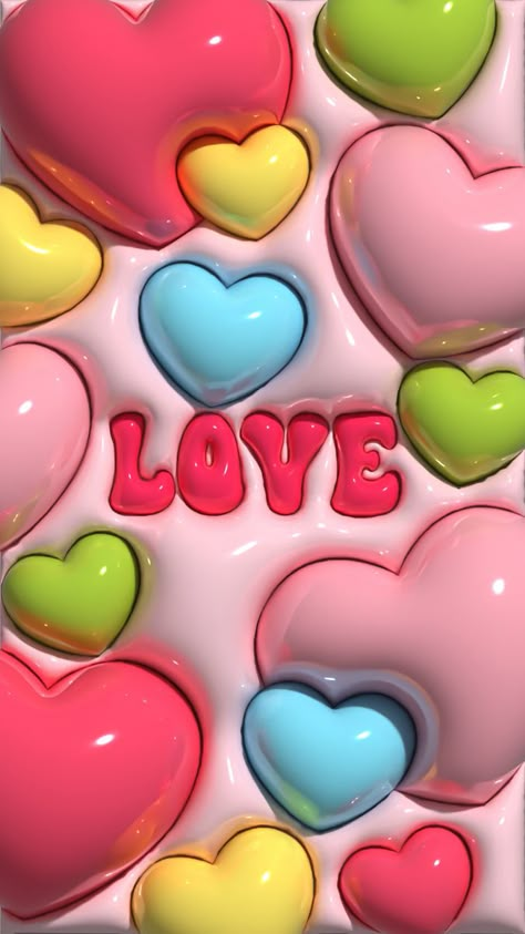 Walllllllpaper Iphone, Love Background Images Aesthetic, 3d Love Wallpaper, Heart Aesthetics, Pictures Of Hearts, Iphone Wallpaper Texture, Jelly Wallpaper, Love Pink Wallpaper, Iphone Wallpaper Stills