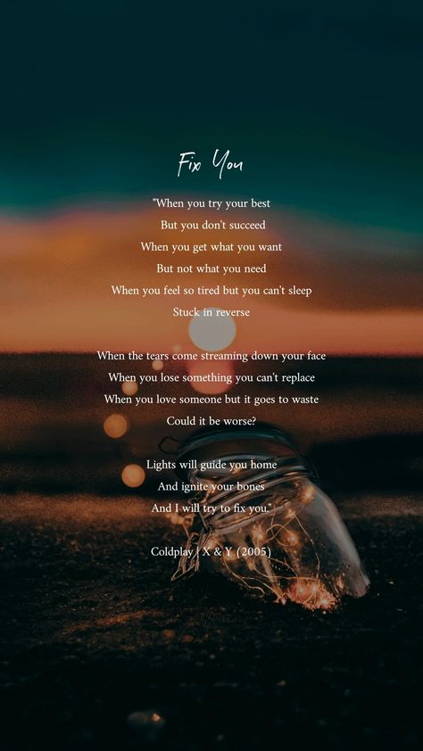 Coldplay Lyrics Quotes, Short Song Quotes, Coldplay Lyrics Wallpaper, Coldplay Fix You Lyrics, Frases Coldplay, Fix You Lyrics, Agnostic Quotes, Coldplay Fix You, Coldplay Quotes