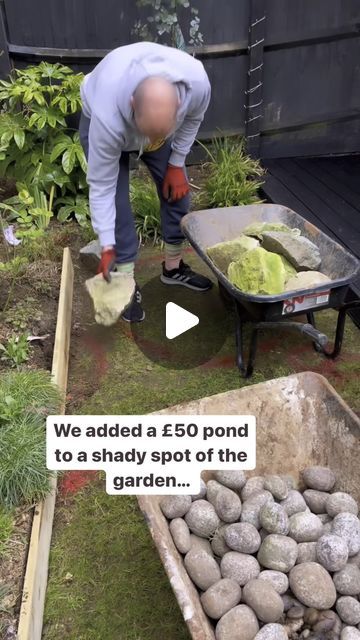 S O P H I E V A L E N T I N E on Instagram: "The £50 pond we added… We had a shady corner of the garden which needed a little something and so we decided to add a pond. Have YOU got a pond? It was our lucky day when we spotted a local skip full of rocks and pebbles where someone had just got rid of a pond! Remember to check Facebook marketplace! Ben dug a few different levels and included a slope in the hole so that wildlife could easily get in and out . Who knew that the sloped “beach” area would also become a daily bird bath. We lined the pond and then added plenty of oxygenating plants to help keep the water clear. Within weeks we spotted frogs and newts in the pond and it made it all worth it! A pond doesn’t need a pump or filter but this year we decided to add one because we w Corner Pond Ideas, Front Yard Pond Ideas, Diy Frog Pond, Small Garden Pond, Above Ground Pond, Garden Pond Ideas, Wildlife Pond, Ponds For Small Gardens, Mini Pond