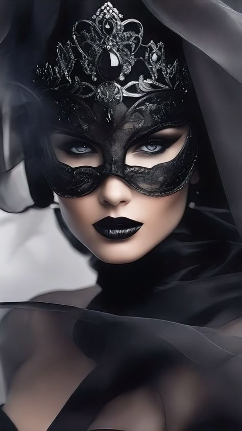 Avatar on Tumblr Goth Disney Princesses, Mask Photography, Halloweenský Makeup, Goth Disney, Costume Carnaval, Fantasy Witch, Behind The Mask, Mask Girl, Masquerade Masks