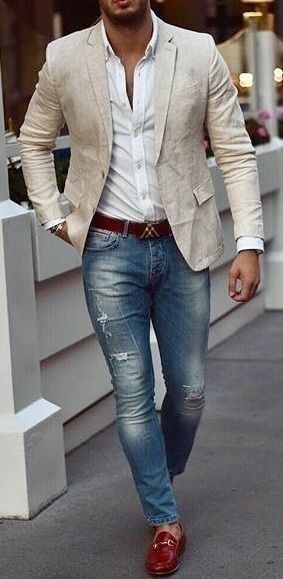 Blazer Outfits Men, Herren Style, Mens Fashion Blazer, Blazer Jeans, Mens Fashion Casual Outfits, Sharp Dressed Man, Stylish Mens Outfits, Mens Casual Dress, Mens Fashion Suits