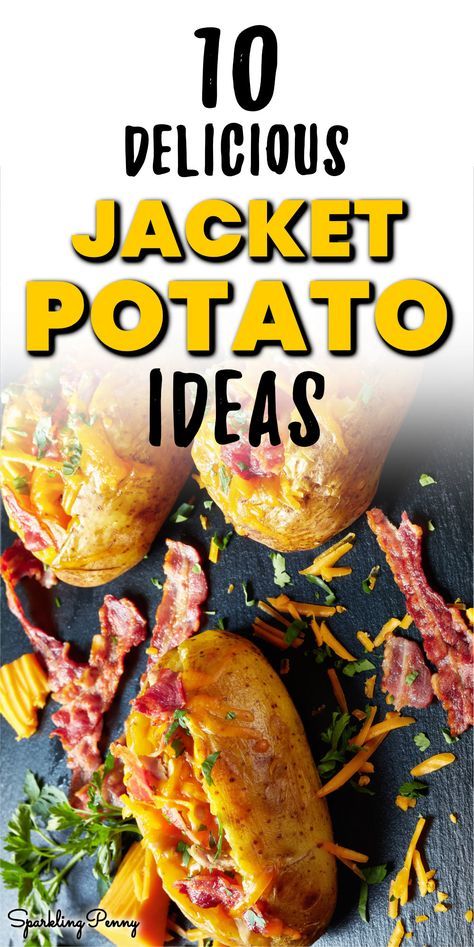 Crispy Jacket Potato, Jacked Potatoes Recipes, Spuds Potatoes Recipe, Cheap Meals With Potatoes, Jacket Potatoes Recipes, British Baked Potatoes, Jacket Potato Bar, Stuffed Jacket Potato Recipes, Jacket Potato Toppings