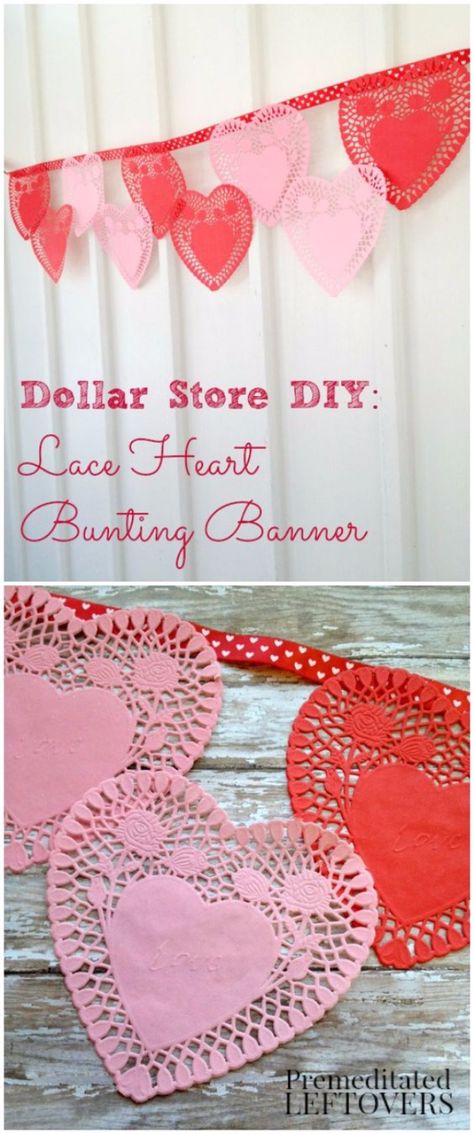 16 Charming DIY Valentines Day Decor Ideas You Can Make In A Moment Valentines Dance, Church Valentines, Couples Dinner, Saint Valentin Diy, Trendy Party Decor, Valentines Bricolage, Heart Bunting, Craft Table Diy, Table Centerpieces Diy