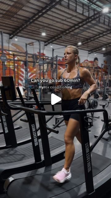 Lizzie May on Instagram: "Your next Hyrox workout is here!   This workout simulates the varied and intense physical demands of a Hyrox, by combining an aerobic endurance and strength focus in each segment.   Here’s the workout:   4 Rounds: 250/300m Row 5 Burpees Over the Rower 25m Sled Push   800m Recovery Run   4 Rounds: 250/300m Ski 30m Farmers Carry 10 V- Ups   800m Recovery Run   4 Rounds: 20/25cal C2 Bike 25m Sled Pull 10 Hand Release Push Ups   800m Recovery Run   75 Wallballs  💡Tip: Take the recovery run EASY. Try to complete your wall balls in minimal sets.   💬Comment your total time and wall ball time below. Mine was 53 minutes/3:28 💪🏼  SAVE for your next conditioning session  And FOLLOW for more Hyrox workouts & tips 💛 • • • • • #hyrox #hyroxtraining #hyroxworkout #cardio #c Hyrox Training, Hyrox Workout, Run Wod Crossfit, Build Up Cardio Endurance, Cardio That Isnt Running, Sled Push Workout Crossfit, Crossfit Hero Wod, Wall Balls, Aerobics Workout