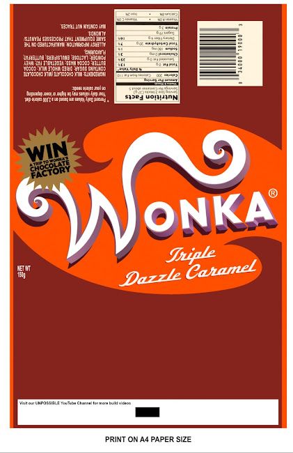 Willy Wonka Chocolate Bar Wrapper, Wonka Bar Wrapper Free Printable, Wonka Bar Printable Free, Willy Wonka Chocolate Bar, Wonka Christmas, Wonka Chocolate Bar, Chocolate Template, Wonka Bar, Charlie Chocolate Factory