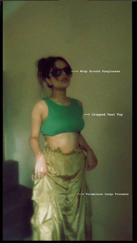 #ootd #ootdfashion #fashion #fashionblogger #hm #h&m #fashionista parachute pants , wrap around glasses ,olive green pants , green outfit Wrap Around Glasses, Summer Pants Outfits, Olive Green Pants, Vest Crop Top, Pants Green, Pants Outfits, Cropped Vest, Summer Pants, Green Outfit