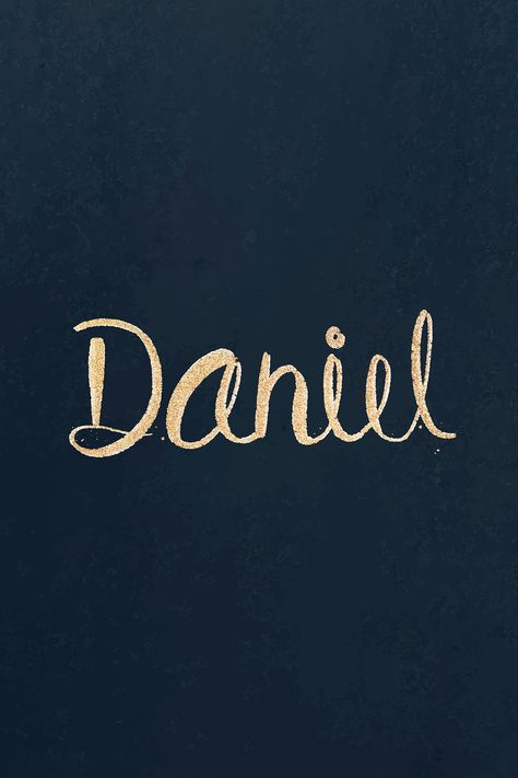 Cursive gold Daniel name vector font typography | free image by rawpixel.com / busbus Daniel Name Wallpaper, Daniel Name, Golden Illustration, Name In Cursive, Tattoo Lettering Design, Awesome Tattoo, Font Typography, Aesthetic Names, Name Wallpaper