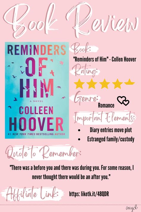 Book number 3 of 2023 was a good one too! Slightly less believable compared to the other Colleen Hoover I’ve read, but still great! #bookrecs #bookstoread #review Colleen Hoover Book Review, Colleen Hoover Book, Reminders Of Him, Colleen Hoover Books, Diary Entry, Romantic Books, Colleen Hoover, Number 3, Book Reviews