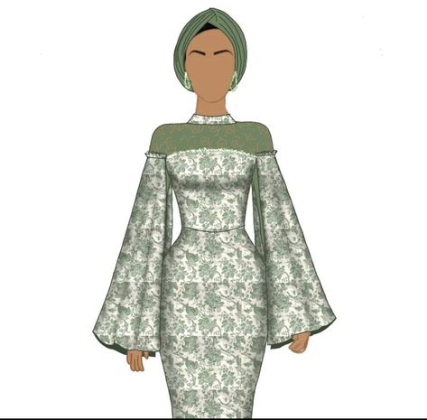 Atampa Styles Gown For Eid, Hausa Dress African Women, Ankara Eid Outfits, Modest Aso Ebi Lace Styles, Nigerian Dress Styles Ankara, Atampa Styles, Modest Dresses Fashion, African Fabric Dress, African Prom Dresses