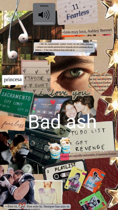 Bad Ash, Ash, Reading, Collage, Books