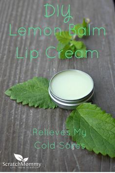 DIY Lemon Balm Lip C Lemon Balm Recipes, Salve Recipes, Lip Balm Recipes, Homemade Lip Balm, Cold Sores, Herbal Recipes, Diy Lip Balm, Healing Remedies, Diy Lips