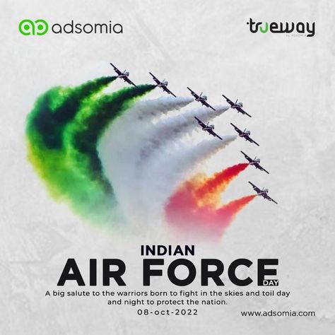 On this day let’s pay tribute to the air force squad who made the sky itself a battlefield. It is necessary to acknowledge their contribution to this field #IndianAirForceDay #8Oct #adsomia #advertising #branding #digitalmarketing #SEO #webdevelopment Air Force Day Poster, Indian Air Force Day Poster, Indian Air Force Day, Air Force Day, Indian Air Force, Graphic Designs, Battlefield, The Sky, Air Force