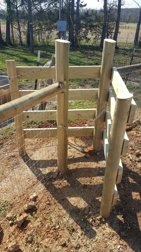 Walk Through Fence Gate, Fence Walk Through, Horse Rail Fence, Livestock Gate Ideas, Fence Line Round Bale Feeder, Horse Fencing On A Budget, Horse Fence Ideas Cheap, Farm Gate Ideas, Horse Fence Gate