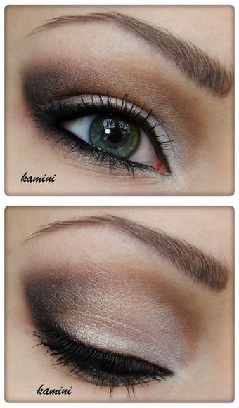 I copied this with the naked palette.  great for blue eyes Brown Smokey Eye, Grey Eyes, Brown Smokey, Smoky Eyes, Day Time, Kiss Makeup, Basic Grey, Eye Make