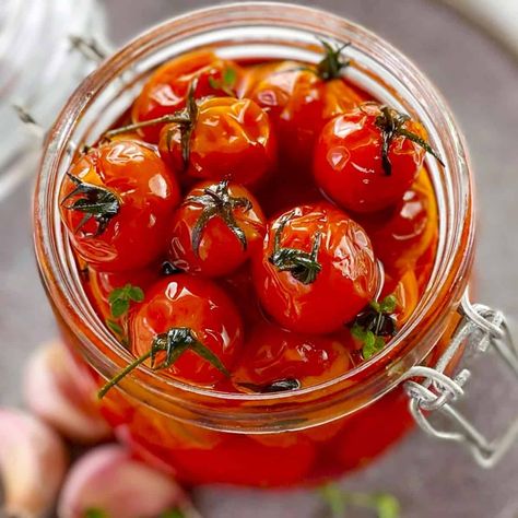 What Is Confit, Confit Tomatoes, Cherry Tomato Confit, Confit Garlic, Tomato Confit, Confit Recipes, Cherry Tomato Recipes, Tomato Season, Cooking Club