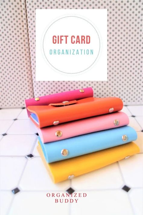 Organize Gift Cards, Gift Card Storage Ideas, Gift Card Organization, Gift Card Organizer, Konmari Method Organizing, Credit Card Organizer, Trading Card Storage, Restaurant Gift Cards, Purse Storage