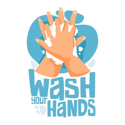 Wash your hands with soap and water. Download for free at freepik.com! #Freepik #freevector #hands Hand Washing Poster, Print Design Template, Game Wallpaper Iphone, Social Media Art, Hand Hygiene, Wash Your Hands, Hand Illustration, Kids Art Projects, Graphic Design Templates