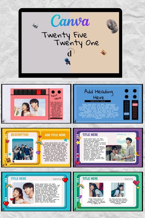 Netflix Original Series (KDrama) Twenty Five Twenty One inspired PPT Canva Template Canvas Ppt Ideas, Kdrama Graphic Design, Canva Design Ideas Presentation, Canva Ppt Ideas, Kdrama Twenty Five Twenty One, Canva Ppt Template, Canva Presentation Ideas, Canva Templates Ideas, Ppt Inspiration