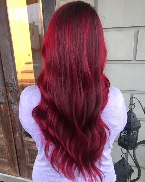 Megan Holland on Instagram: “This deep red is one of my favorite things 🍎 (balayage and deep root, overlaid with  @guytang_mydentity Crimson Spell) #guytang #mydentity…” Crimson Red Hair, Guytang Mydentity, Guy Tang, Dye Colors, Pretty Hair Color, Crimson Red, Hair Dye Colors, Hair Inspiration Color, Hair Dye