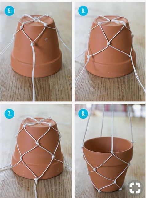 Come Intrecciare, Diy Projects To Make And Sell, Diy Hanging Planter, Macrame Plant Hanger Tutorial, Macrame Plant Hanger Patterns, Macrame Hanging Planter, نباتات منزلية, Diy Macrame Plant Hanger, Diy Plant Hanger