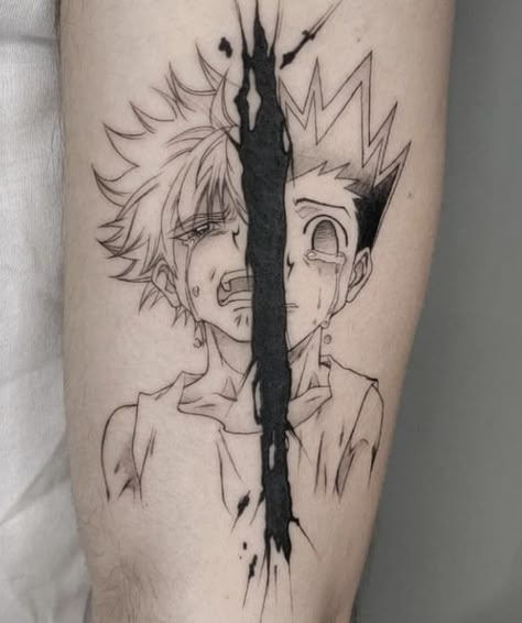 Hunter X Hunter Tattoo Ideas, Hunter Tattoo Ideas, Hunter X Hunter Tattoo, Hunter Tattoo, Z Tattoo, Sick Tattoo, Anime Hunter X Hunter, Gon Killua, Jewelry Tattoos