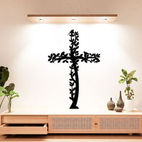 Christian Cross Metal Wall Sign Tree And Cross Metal Wall Art Jesus Decorative Sign Religious Home Accent Christian Decor Pray Check more at… Daha fazla Christian Decor, Metal Wall Sign, Christian Cross, Aesthetic Design, Metal Design, Metal Wall Decor, Wall Art Designs, Decorative Signs, Metal Walls