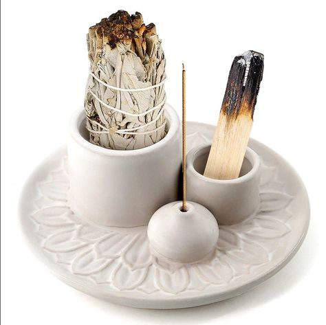 Ceramic Incense Burner - Multifunctional Aromatherapy Holder #CeramicIncenseBurner #MultifunctionalHolder #CandleHolder #SageBurningBowl #MeditationAccessories #aromatherapydecor Sage Holder, Pottery Accessories, Ceramic Incense Burner, Essential Oil Burner, Incense Stick Holder, Ceramic Incense Holder, Ceramic Incense, Concrete Candle, Aromatic Oils