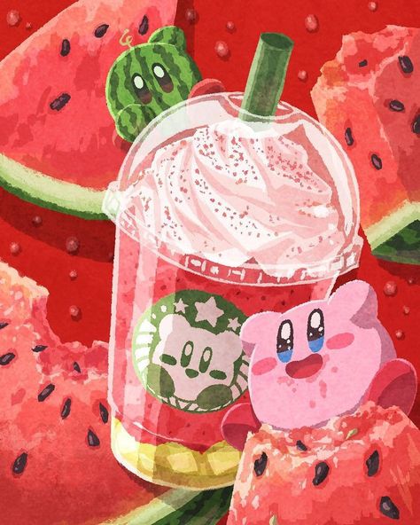 Kirby Art Nintendo, Kirby Food, Kirby Aesthetic, Kirby Pics, Kirby Pokemon, Kirby Wallpaper, Bubble Candy, Cute Kirby, Kirby And Friends