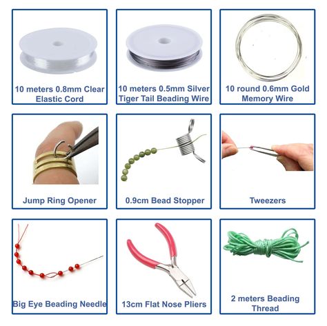 Jewelry Findings Guide, Making Jewelry For Beginners, Bead Stopper, Diy Beading, Jewelry Knowledge, Jewelry Making Kits, Diy Bracelet Designs, Basic Jewelry, Jewelry Making Kit