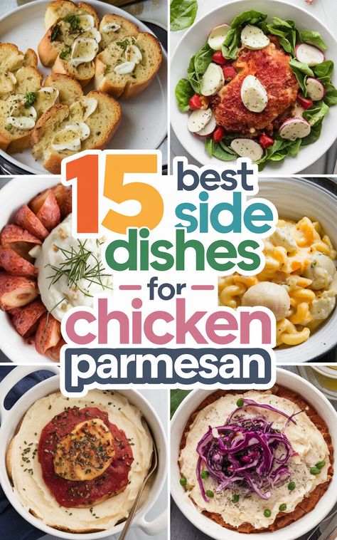 15 Mouthwatering Side Dishes to Serve With Chicken Parmesan 🍝🥗 #chickenparmesan #sidedishes #yum Side Dish With Baked Chicken, Side Dish For Chicken Parmesan, Chicken Dinner Side Dishes, Chicken Parmesan Sides Dishes, Sides For Chicken Parmesan, Side Dishes For Chicken Parmesan, Sides That Go With Chicken, Chicken Parmesan Sides, Side Dishes With Chicken