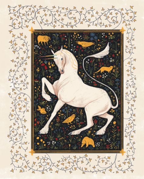 Sander Berg — The Steed Medieval Tapestry, Unicorn Art, Arte Inspo, Fairytale Art, Hayao Miyazaki, Medieval Art, Miyazaki, Horse Art, Pretty Art