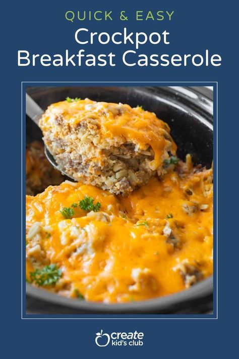 Crockpot Breakfast Casserole is a hassle-free breakfast featuring savory pork sausage, hashbrowns, fluffy eggs, and plenty of melted cheese. Crock Pot Overnight Breakfast, Gluten Free Breakfast Crockpot Recipes, Crockpot Quiche Slow Cooker, Crockpot Breakfast Recipes, Nanas Recipes, Breakfast Casserole Crockpot, Breakfast Crockpot, Summer Crockpot, Slow Cooker Breakfast Casserole