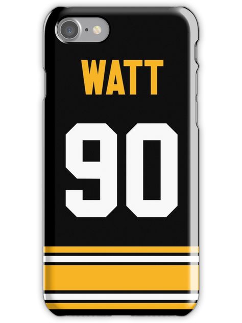 Impact-resistant polycarbonate protective cover for your iPhone. Super-bright colors are embedded directly into the case for longevity. Slim fitting design wraps around, allowing full access to ports. T.J. Watt Pittsburgh Steelers Jersey Back Phone Case iPhone Case & Cover design Steelers Jersey, Cover Iphone, Iphone Case Design, Iphone Cover, Pittsburgh Steelers, Iphone Case Covers, Case Iphone, Christmas List, Iphone Phone Cases