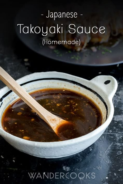 Okonomiyaki Sauce Recipe, Yakitori Sauce Recipes, Japanese Okonomiyaki Recipe, Okonomiyaki Recipe Easy, Japanese Sauce Recipes, Japanese Sauces, Takoyaki Sauce, Street Food Snacks, Resep Sushi