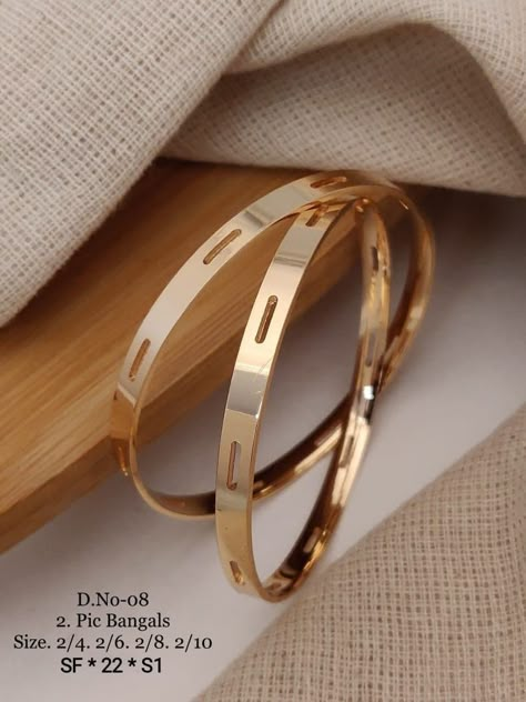 Simple Gold Bangles Indian, Ladies Kada Gold, Baby Gold Bangles, Gold Bengal, Gold Bracelet Design, Man Gold Bracelet Design, Amrinder Gill, Simple Gold Bangle, Gold Kada