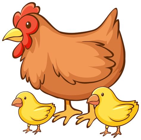 Hen with chicks cartoon on white backgro... | Free Vector #Freepik #freevector #zoo #zoo-cartoon #safari-background #zoo-background Chicken Cartoon Funny, Chicken Cartoon, Sunflower Coloring Pages, Avengers Coloring Pages, Avengers Coloring, Cute Farm Animals, Farm Animal Coloring Pages, School Wall Art, Beginning Sound