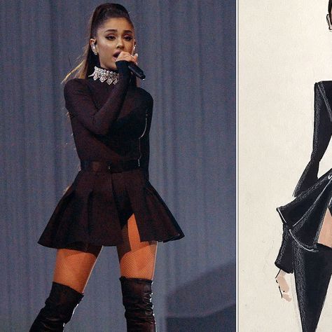 Tour Outfits Ariana Grande, Ariana Grande Dangerous Woman Tour Outfits, Ariana Grande Costume, Tour Costumes, Ariana Grande Dangerous Woman Tour, Dangerous Women, Competition Board, Ariana Grande Facts, Law Roach