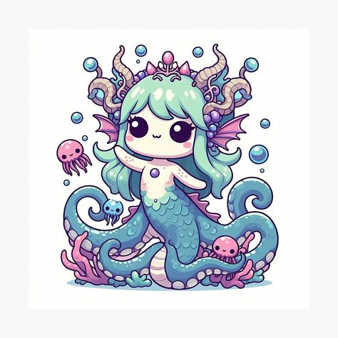 Get my art printed on awesome products. Support me at Redbubble #RBandME: https://www.redbubble.com/i/photographic-print/Miniature-Mermaid-by-TheRhysWyrill/160249771.6Q0TX?asc=u Mermaid Cartoon Drawing, Miniature Mermaid, Mermaid Cartoon, Mermaid Clipart, Cute Mermaid, Cartoon Drawing, Halloween Clipart, Cartoon Drawings, Photographic Print