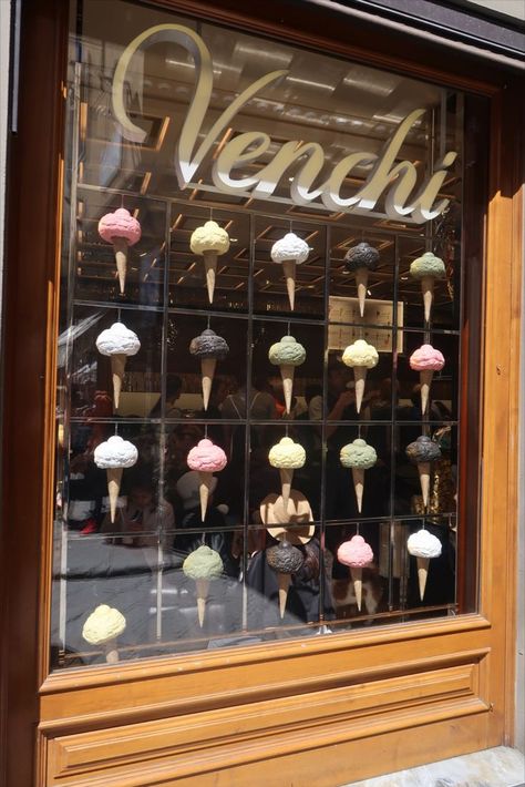 Venchi Chocolate and Ice Cream, Rome Spanish Steps | Rome, Italy✨🍦 Luxury Ice Cream Shop, Ice Cream Cafe Interior Design, Italian Ice Cream Shop, Ice Cream Shop Design, Vintage Ice Cream Shop, Venchi Chocolate, Spanish Steps Rome Italy, Rome Spanish Steps, Restaurant Design Rustic