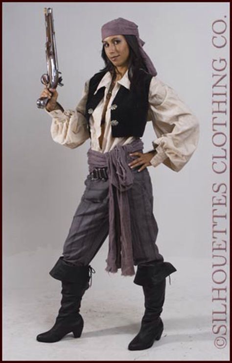 Authentic Women's Pirate Costume Anne Bonnie Pirate with Pants by topnotchcostumes on Etsy https://www.etsy.com/listing/220394288/authentic-womens-pirate-costume-anne Pirate Outfit Female Modern, Authentic Pirate Costume, Women's Pirate Costume, Homemade Pirate Costumes, Pirate Garb, Caribbean Outfits, Authentic Costumes, Female Pirate Costume, Pirate Wench Costume