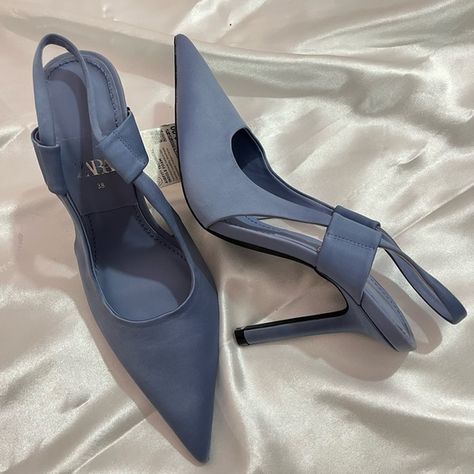 Zara blue heel Zara Heels 2023, Wedding Louboutins, Iconic Heels, Angel Locsin, Zara Shoes Heels, Mother's Day Bouquet, Zara Sandals, Zara Heels, Blue Heels