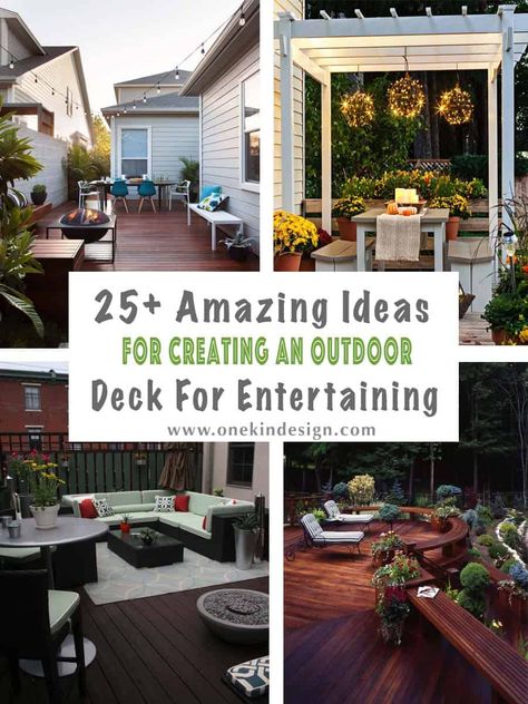 Deck For Entertaining, Ipe Wood Deck, Entertaining Deck, Garden Plant Pots, Backyard Entertaining, Built In Seating, Cool Deck, Patio Diy, Backyard Deck