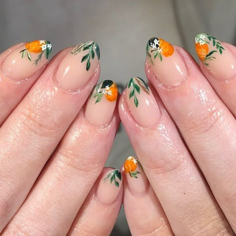 Blossom Nails, Fruit Nail Designs, Fruit Nail Art, Casual Nails, Vacation Nails, Short Acrylic Nails Designs, Get Nails, Festival Nails, Cute Nail Art