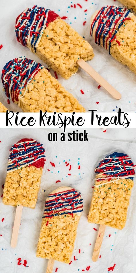 rice krispie treats on a stick with chocolate Rice Krispie Treats On Sticks, Rice Krispie Treat Popsicle, Rice Krispie Treats On A Stick, Dessert On A Stick, Rice Krispie Treats Decorated, Chocolate Covered Rice Krispie Treats, Different Flavor Rice Crispy Treats, S’mores Rice Krispie Treats Recipe, S’mores Rice Crispy Treats Recipes