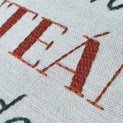 5 Embroidery Stitches for Lettering Whipped Back Stitch Embroidery, Embroidery Stitches For Lettering, Stitches For Lettering, Back Stitch Embroidery, Irish Embroidery, Stitch Lettering, Embroidery Text, Embroider Ideas, Text Embroidery