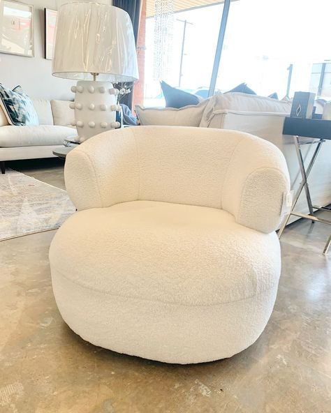 Elevate your home decor game with neutral colors and modern style, thanks to our favorite Chill Club Swivel Chair! Soft, plush, and organically shaped, this wooly textured club chair is sure to provide maximum comfort. Available for in store pick up only! Open 10am - 5pm 🛋️ #midlandtxshopping #shopmidland #shoplocalmidland #shoplocalmidlandtx #midlandtxshopping #shopwesttx #westtxshopping #homedecor #localhomedecor #shoplocalhome Aesthetic Comfy Chair, Photographer Room, Room Decorations Ideas, Balcony Makeover, Media Day, Bedroom Desk, White Chair, Comfy Chairs, Bedroom Chair