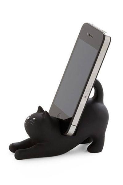 Make sure your go-to gadgets are as cute as your style, with these trendy tech accessories! Cat Stand, Iphone Stand, Japanese Gifts, Nerd Humor, Girls' Generation, Cats Iphone, Instyle Magazine, Cell Phone Stand, A Black Cat